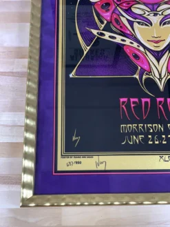 Widespread Panic - 2015 Jeff Wood Poster Red Rocks Morrison, CO FRAMED