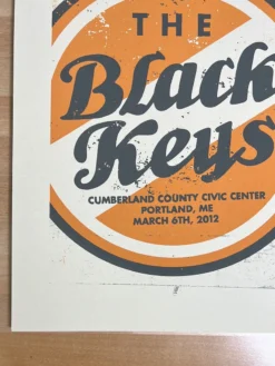 The Black Keys - 2012 John Vogl Poster Portland, ME Gig Posters