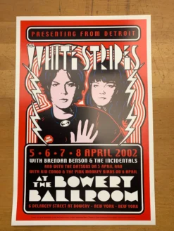 The White Stripes - 2002 Dennis Loren Poster New York Bowery Ballroom Gig Posters