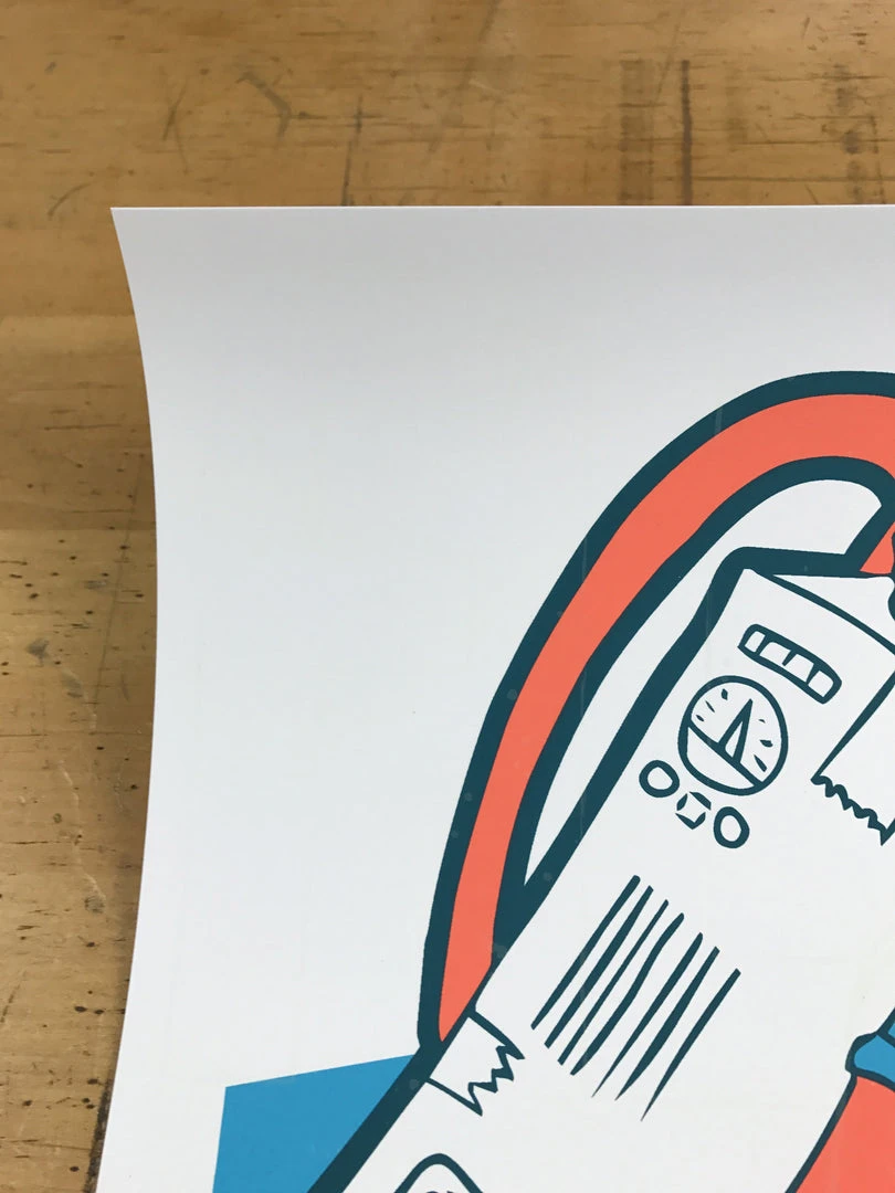 Flight To Mars - 2014 Dumbgun Poster Seattle, WA Showbox