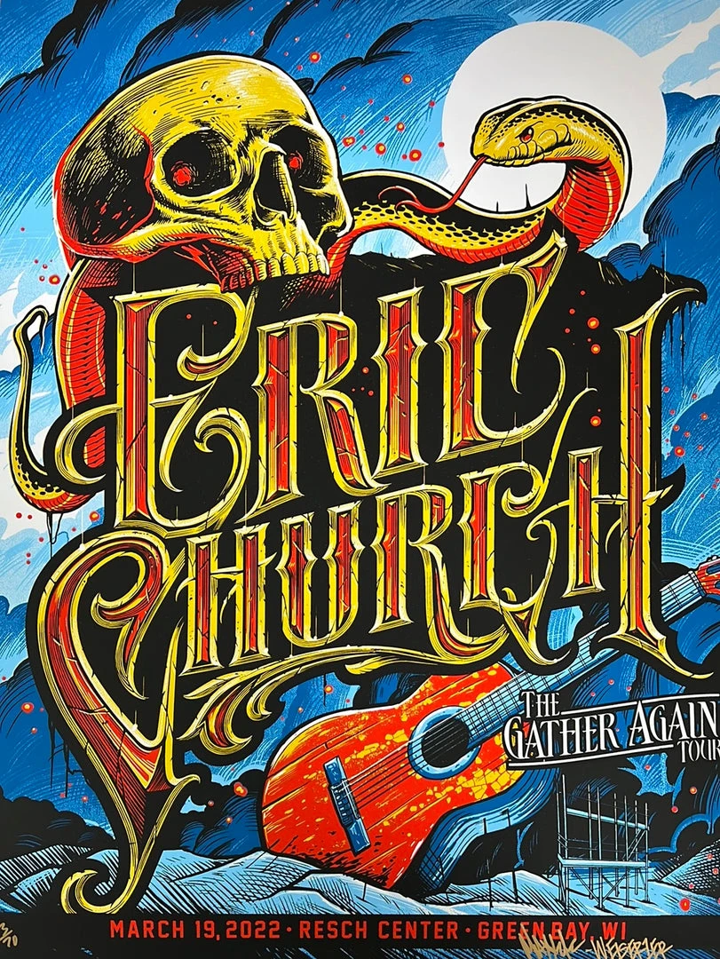 Eric Church - 2022 Maxx242 Poster Green Bay, WI 3/19 Gig Posters