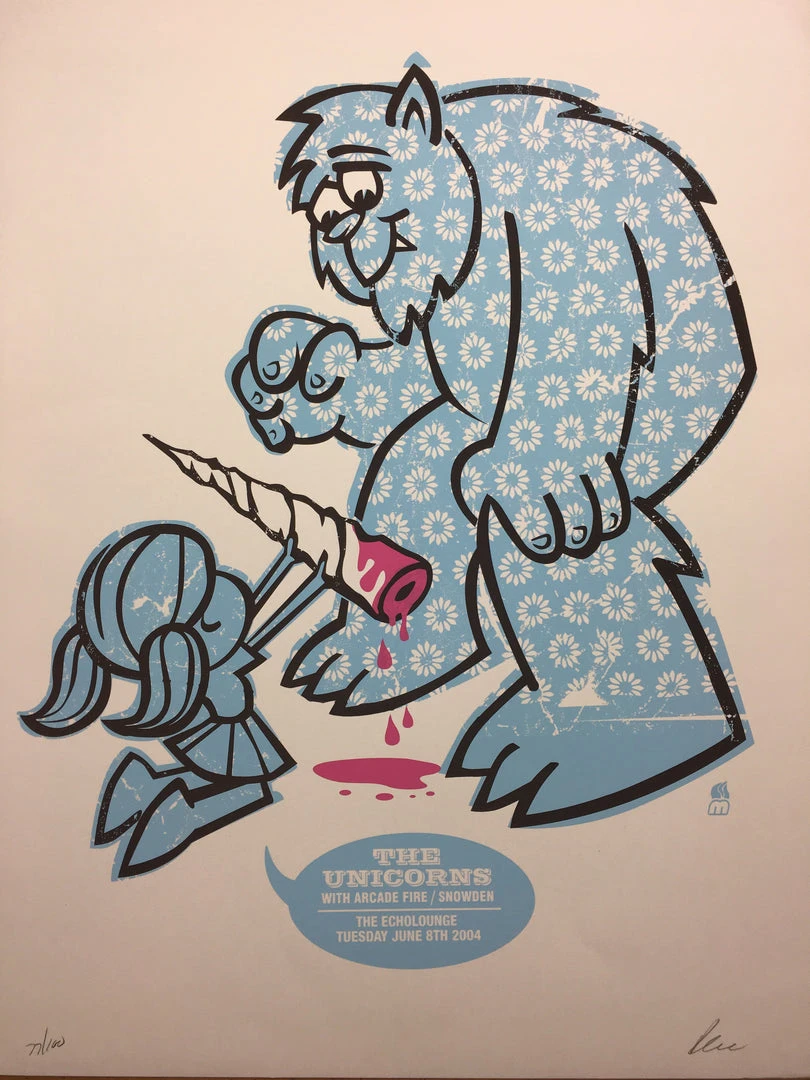Unicorns - 2004 Methane Studios Poster Atlanta, GA Echo Lounge Gig Posters