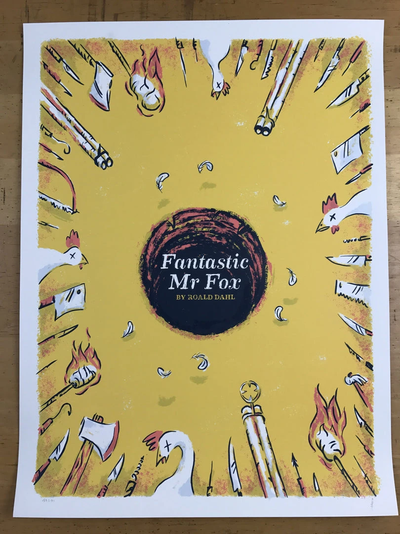 The Fantastic Mr Fox - Delicious Design League Poster, Roald Dahl