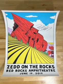 Colorado Zedd On The Rocks - 2019 Luke McGarry Poster Red Rocks, Morrison, CO