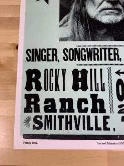 Willie Nelson - 2005 Franks Brothers Poster Smithville, Texas