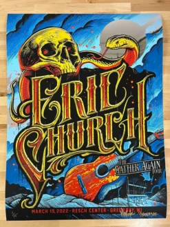 Eric Church - 2022 Maxx242 Poster Green Bay, WI Mirror FOIL 3/19 Foil Posters