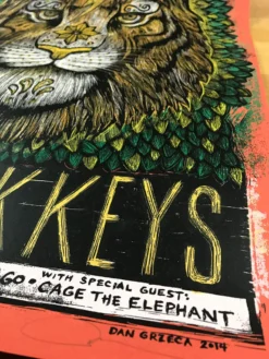 The Black Keys - 2014 Dan Grzeca Poster Chicago, IL United Center S/N
