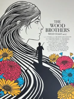 The Wood Brothers - 2017 John Vogl Poster West Coast Tour