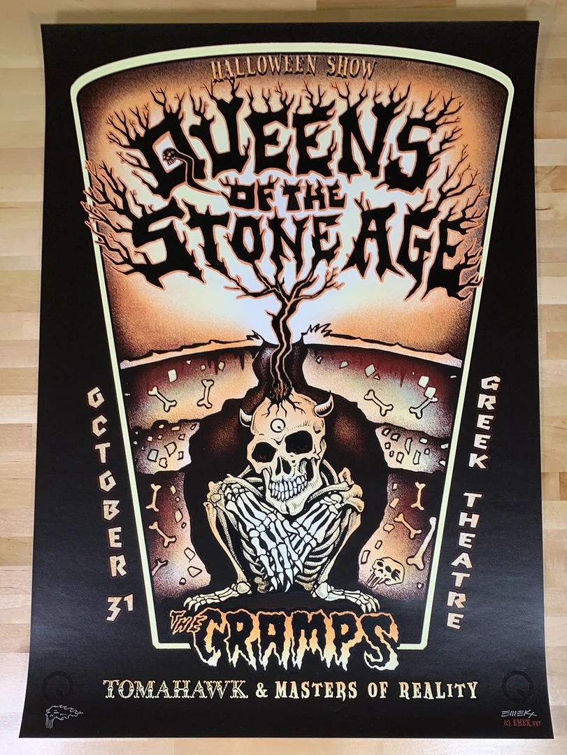 Queens Of The Stone Age - 2003 Emek Poster Los Angeles, CA Gig Posters