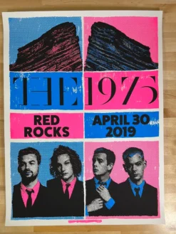 The 1975 - 2019 Brendan Moyles Dorney Poster Red Rocks Morrison, CO