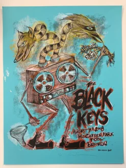 The Black Keys - 2008 Dan Grzeca Poster Brooklyn, NY McCarren Park 471/475 Gig Posters