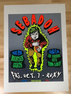 TAZ Gig Posters Sebadoh - 1994 T.A.Z. Poster Los Angeles, CA Roxy Theatre 1st Ed
