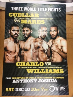 Sold Out Posters Boxing - Cuellar Vs Mares, Charlo Vs Williams, Anthony Joshua Poster Three World
