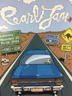 Pearl Jam - 2006 Daymon Greulich Poster Perth, AUS Subiaco Oval