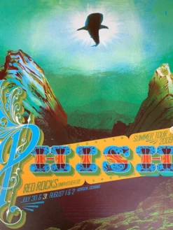 Phish - 2009 Wes Winship 7/31 Poster Morrison, CO Red Rocks Colorado