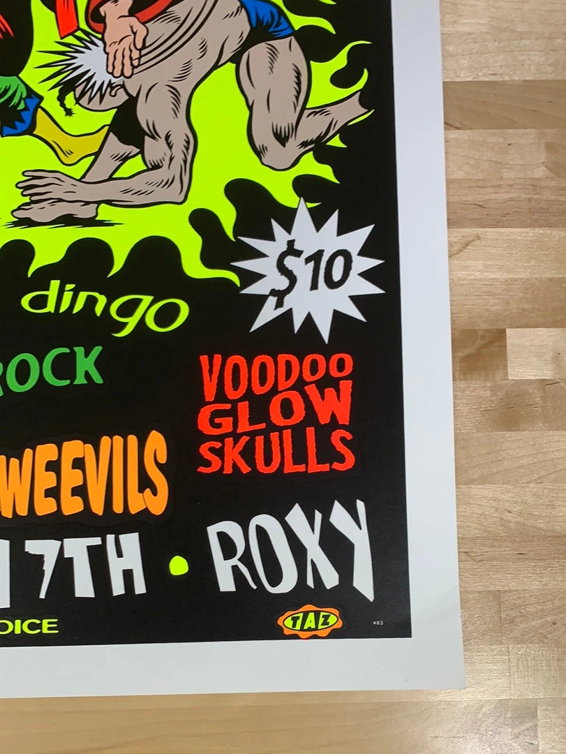 TAZ Deadly Hands Of Dr. Strange - 1994 T.A.Z. Poster Boston, MA 1st Ed Gig Posters