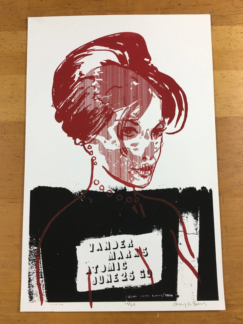 Vandermark 5 - 2004 Casey Burns Poster Carrboro, NC Go Gig Posters