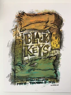 The Black Keys - 2008 Dan Grzeca Poster New York, NYC Terminal 5 Gig Posters