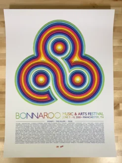 Bonnaroo - 2018 Owen Gildersleeve Poster Manchester, TN Gig Posters