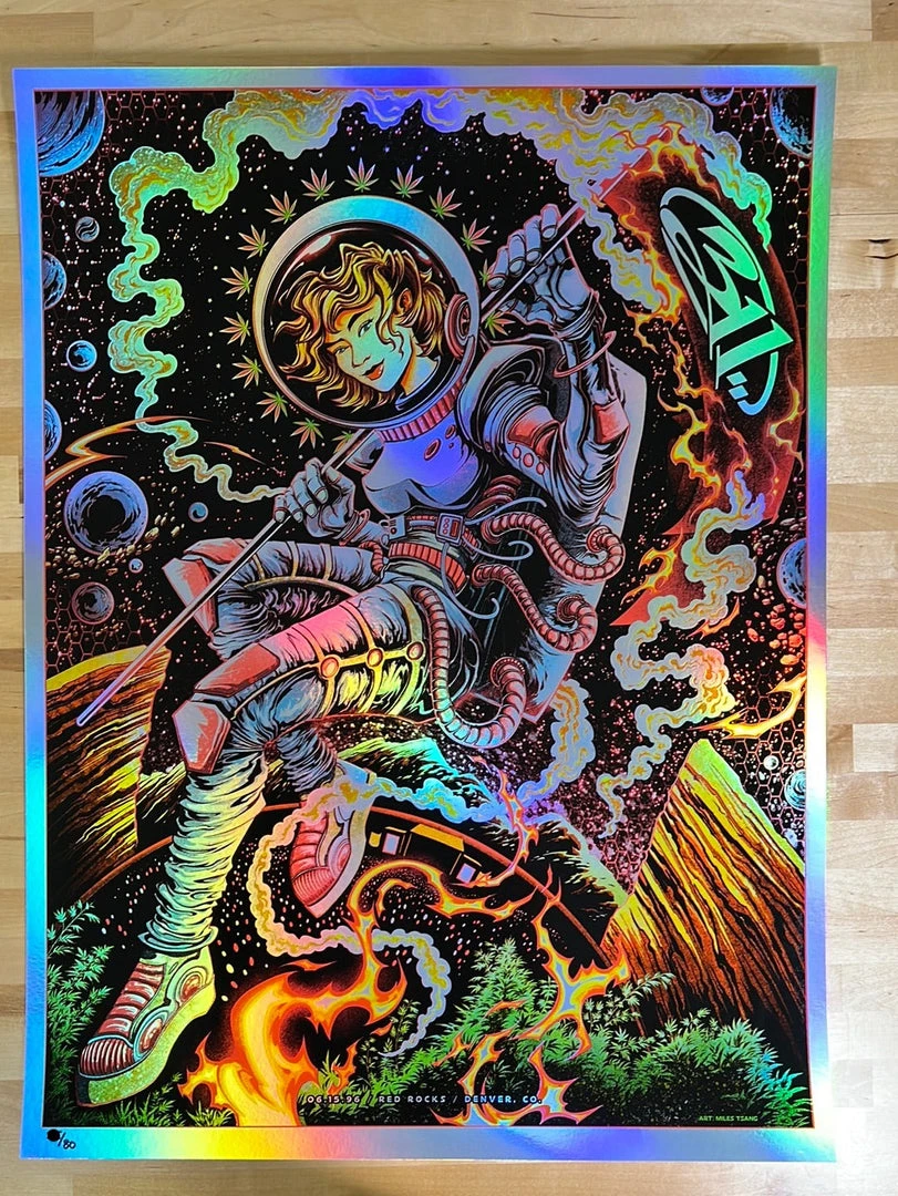 311 - 1996 Miles Tsang Poster Red Rocks Morrison, CO FOIL