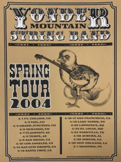 Gig Posters Yonder Mountain String Band - 2009 Jaime Cervantes Poster Spring Tour