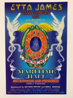 FD/ID 5 Etta James - 1996 Lee Conklin Poster Maritime Hall San Fran 1st Gig Posters