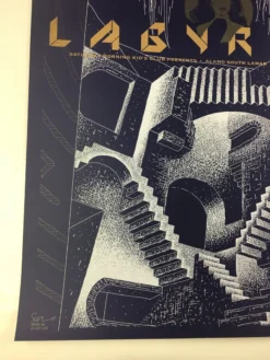 Gig Posters Labyrinth - 2008 Todd Slater Poster Austin, TX Alamo South Lamar
