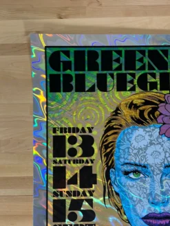 Colorado Greensky Bluegrass - 2019 Chuck Sperry Poster Red Rocks Morrison, CO AUTOGRAPHED FOIL