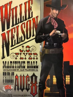 Gig Posters MHP 35 Willie Nelson - 1997 Jim Phillips Poster Maritime Hall San Fran 1st