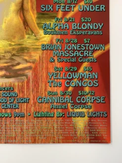 Carolyn Ferris Gig Posters MHP 50 Maritime Hall - 1998 Poster August Blink-182, SCI, Leftover Salmon San Fran 1st