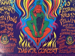 FD/ID 09 Zachary Richard - 1996 Mark Henson Poster Maritime Hall San Fran 1st Gig Posters