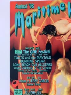 Carolyn Ferris Gig Posters MHP 50 Maritime Hall - 1998 Poster August Blink-182, SCI, Leftover Salmon San Fran 1st