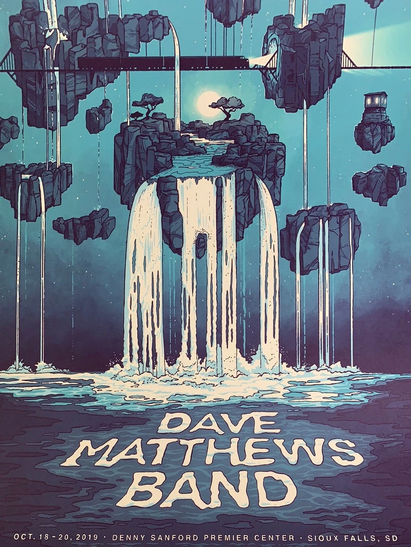 Gig Posters Dave Matthews Band - 2019 Matt Fleming Poster Sioux, SD