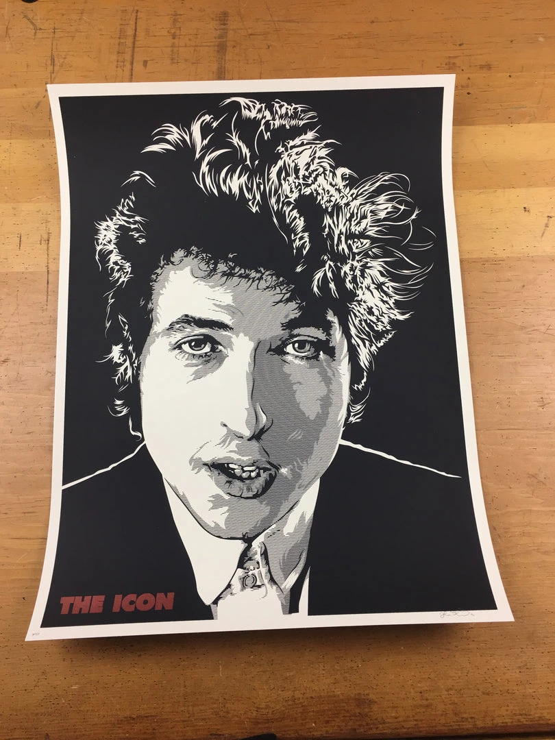 Gig Posters The Icon (Bob Dylan) - 2011 Joshua Budich Poster Art Print
