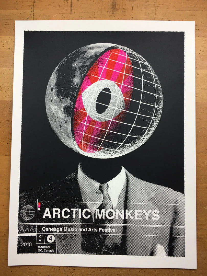 Arctic Monkeys - 2018 Delicious Design League Poster Montreal QC, Canada Osheaga