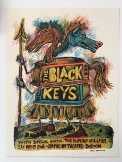 The Black Keys - 2008 Dan Grzeca Poster Boston, MA The Orpheum Gig Posters