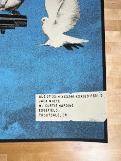 Gig Posters Jack White - 2014 Rob Jones Poster Troutdale, OR