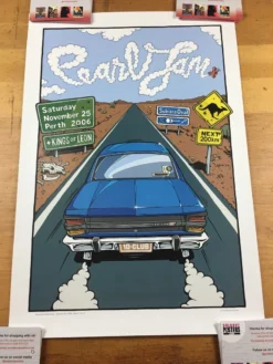 Pearl Jam - 2006 Daymon Greulich Poster Perth, AUS Subiaco Oval