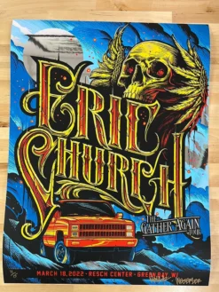 Eric Church - 2022 Maxx242 Poster Green Bay, WI Mirror FOIL 3/18