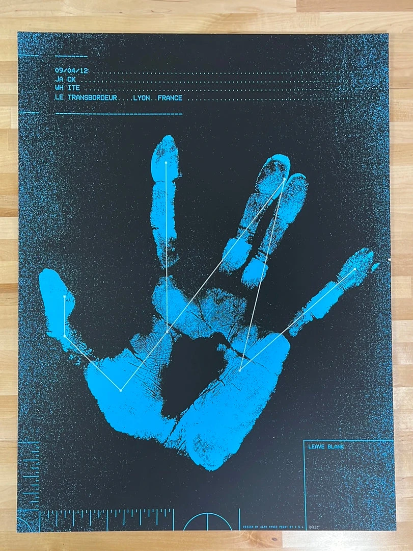 Jack White - 2012 Alan Hynes Poster Lyon France Le Transbordeur Gig Posters