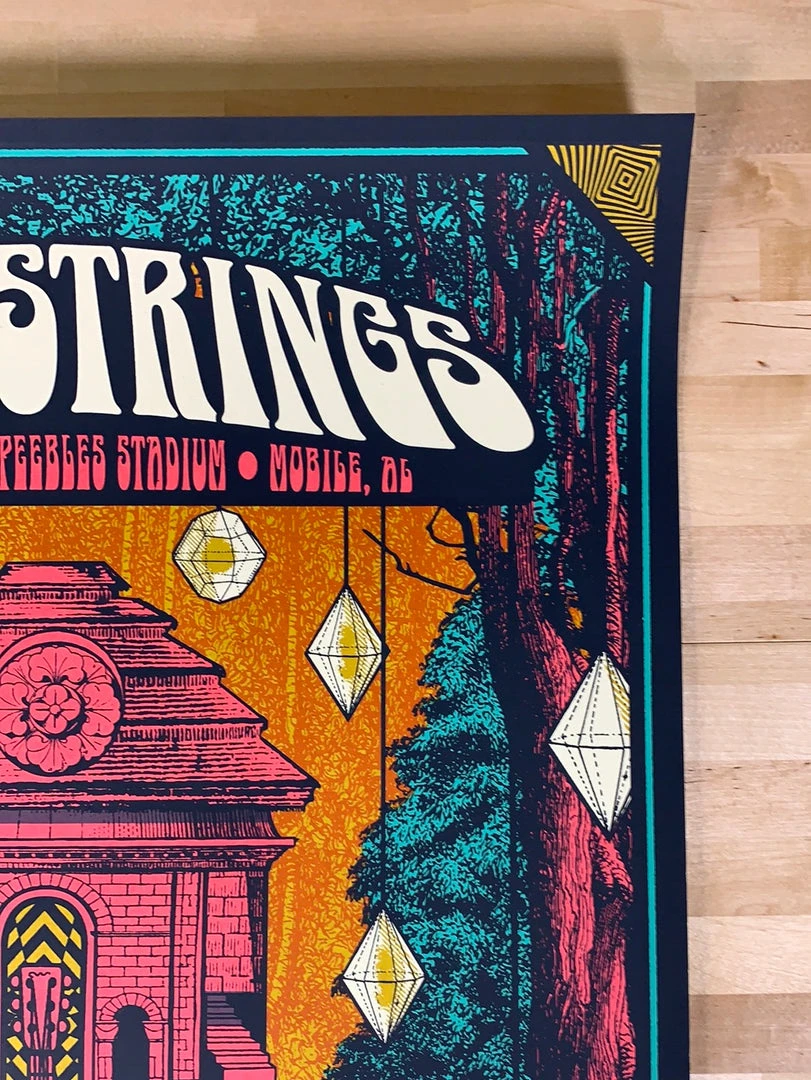 Billy Strings - 2021 Status Serigraph Poster Mobile, AL 4/11 Gig Posters