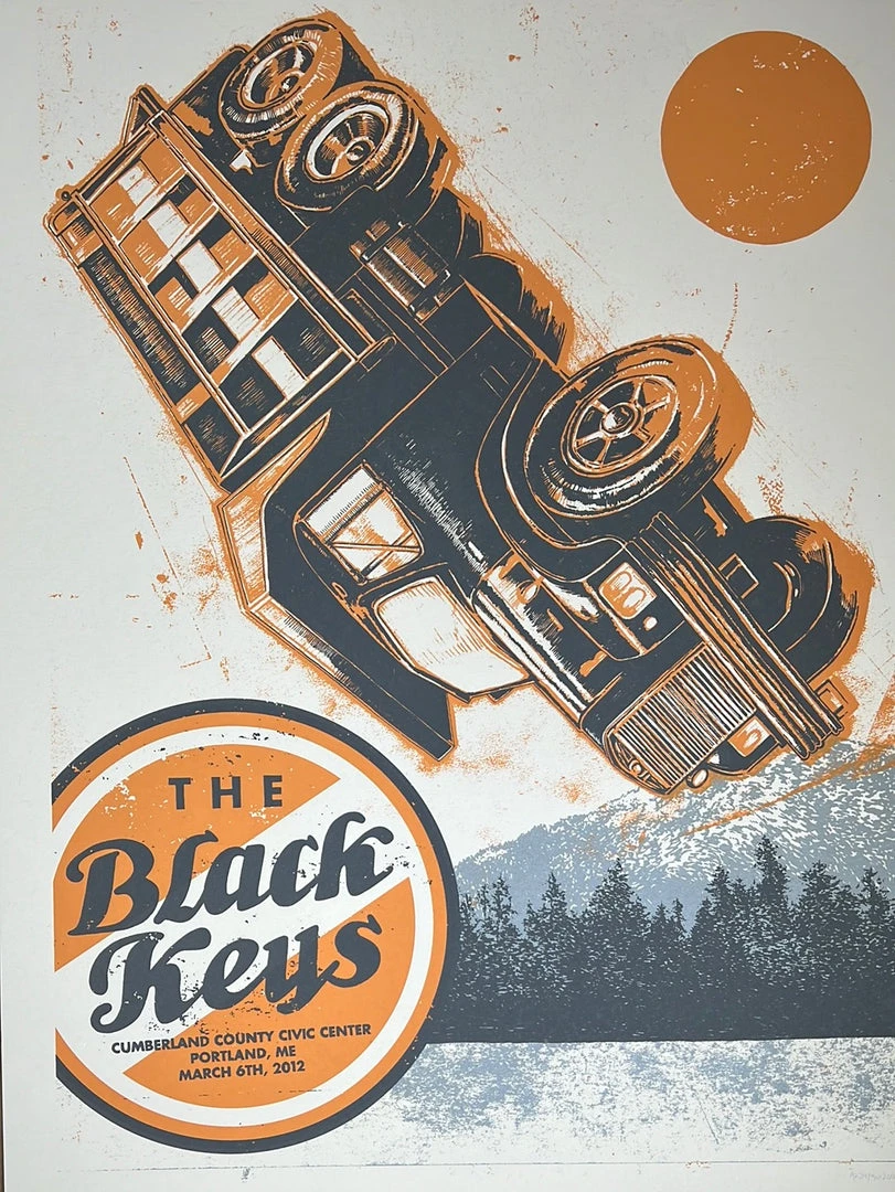 The Black Keys - 2012 John Vogl Poster Portland, ME Gig Posters