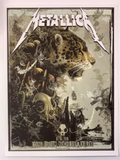 Gig Posters Metallica - 2019 AJ Frena Poster Manchester, England Etihad Stadium