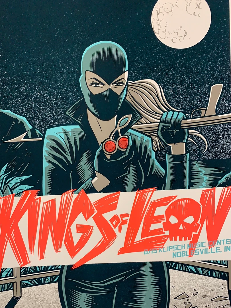 Gig Posters Kings Of Leon - 2017 Robert Wilson Poster Noblesville, IN Klipsch Music