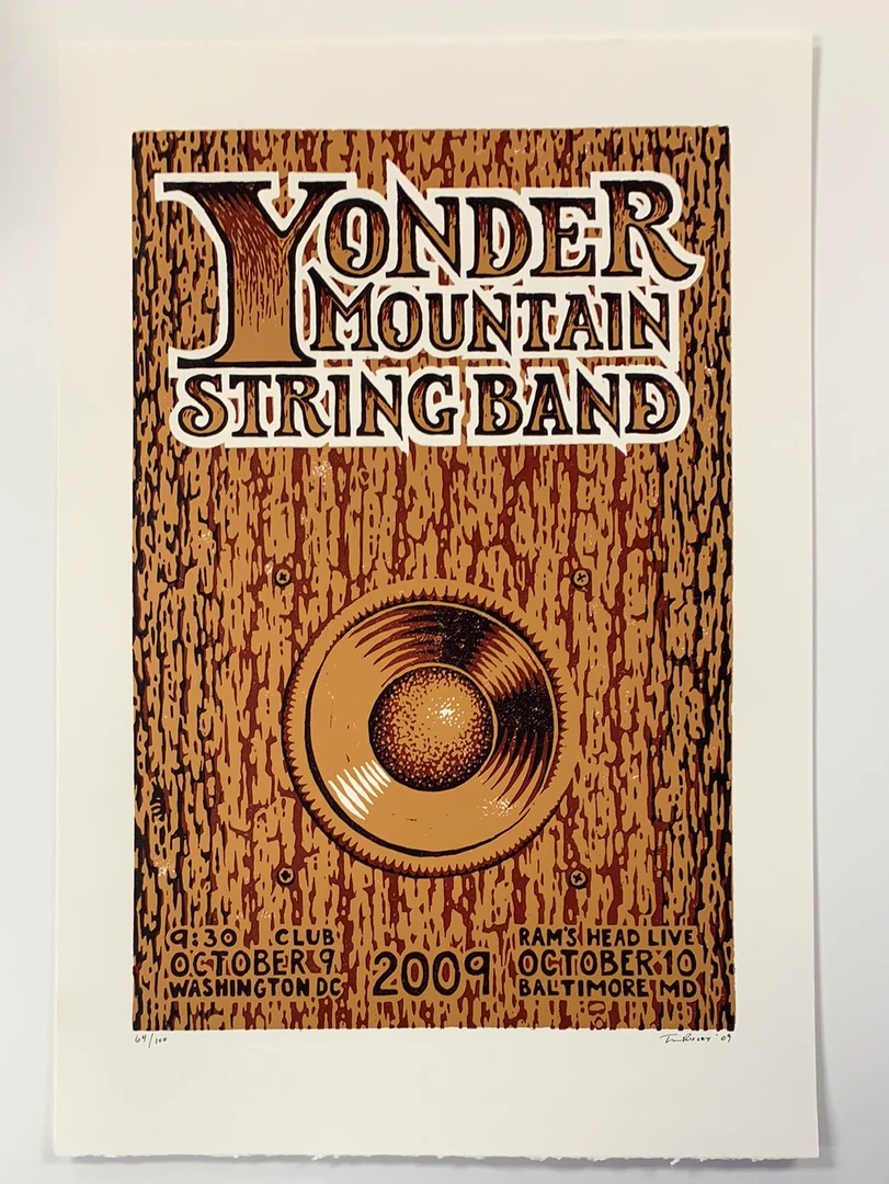 Yonder Mountain String Band - 2009 Timothy Ripley Poster Washington, DC Gig Posters