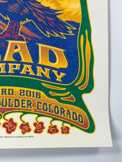 Dead & Company - 2016 Dave Hunter Poster Boulder, CO 7/3 Summer Tour Colorado