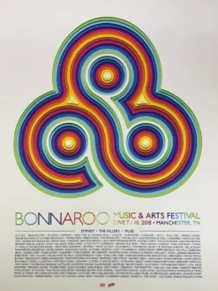 Bonnaroo - 2018 Owen Gildersleeve Poster Manchester, TN Gig Posters