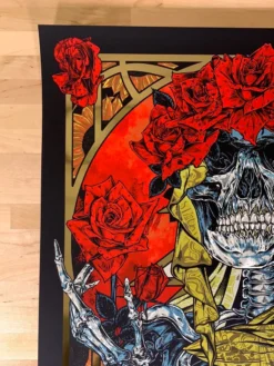 Grateful Dead - 2021 Rhys Cooper Poster Art Print Gold Foil
