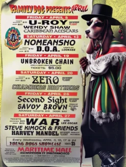 MHP XX Maritime Hall - 1996 Jim Phillips Poster April San Fran 1st Gig Posters