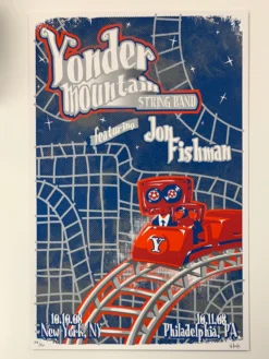 Yonder Mountain String Band - 2008 Darin Shock Poster Philadelphia, PA, NYC